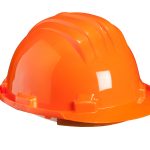 ELMETTO ARANCIO CON FASCIA ANTISUD.