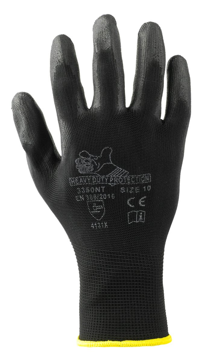 GUANTO POLIESTERE PU NERO - immagine 1