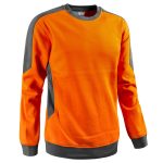 FELPA GIROCOLLO LINE ARANCIO/GRIGIO