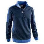 FELPA MEZZA ZIP PATCH BLU NAVY/ROY.