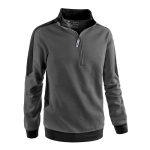 FELPA MEZZA ZIP PATCH SMOKE/NERO