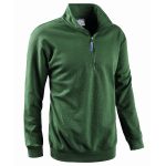 FELPA MEZZA ZIP SMASH VERDE SCURO