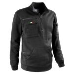 FELPA MEZZA ZIP TANK NERA