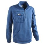 FELPA MEZZA ZIP TANK ROYAL