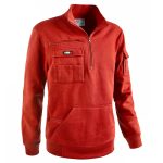 FELPA MEZZA ZIP TANK ROSSO
