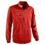 FELPA FULL ZIP RAIL ROSSO