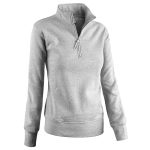 FELPA MEZ.ZIP STRIKE GRIG.MLG SCURO