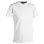 T-SHIRT SCOLLO A V V-TEX BIANCA