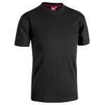 T-SHIRT SCOLLO A V V-TEX NERA