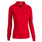 POLO DONNA M/LUNGA STEFFI ROSSO
