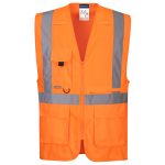 Gilet una banda orizzontale e due verticali Hi-Vis